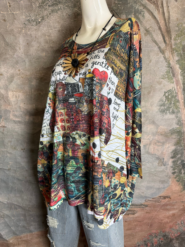 T722BO Burnout One Size Top-Love & Light