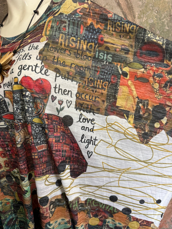 T722BO Burnout One Size Top-Love & Light