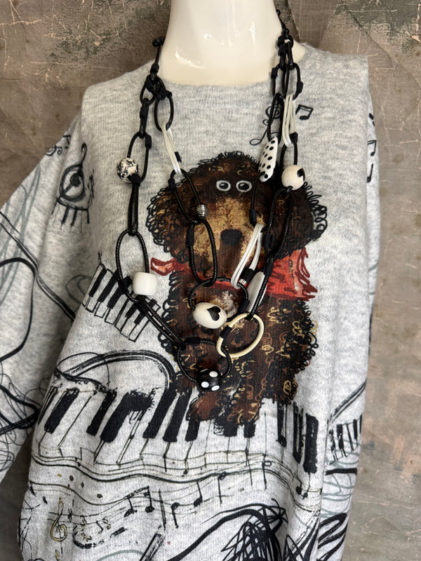 T1772SE Grey Soft Knit Sweater-Elton