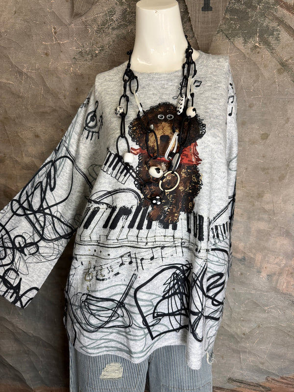 T1772SE Grey Soft Knit Sweater-Elton