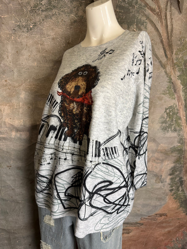 T1772SE Grey Soft Knit Sweater-Elton