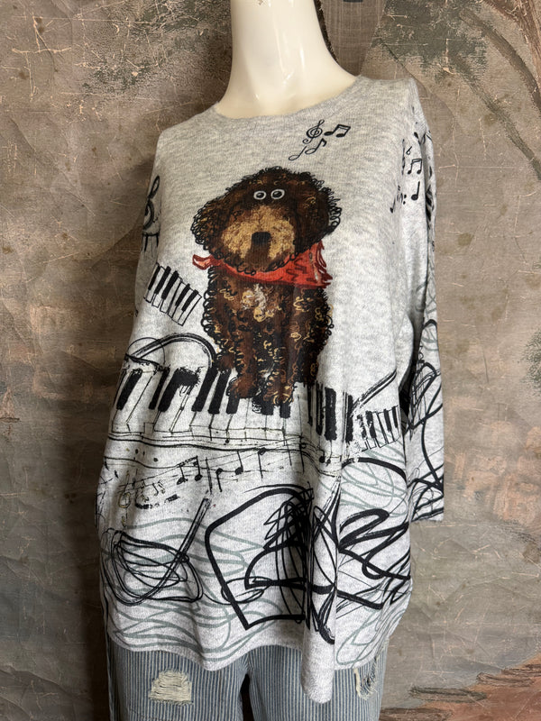 T1772SE Grey Soft Knit Sweater-Elton