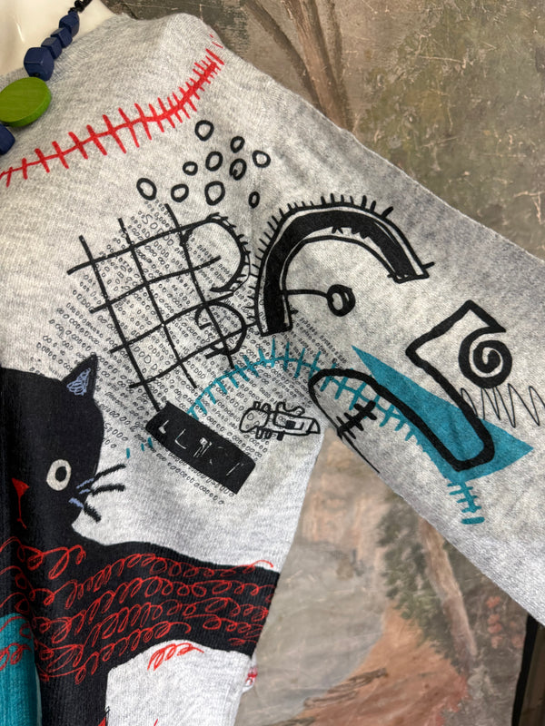 T1772SE Grey Soft Knit Sweater-Agent Bootsie