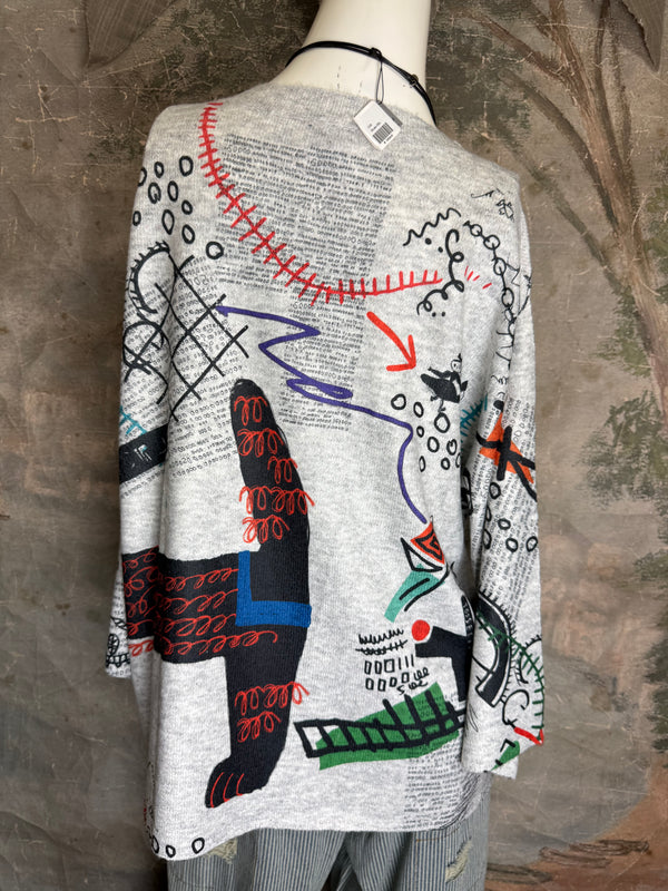 T1772SE Grey Soft Knit Sweater-Agent Bootsie