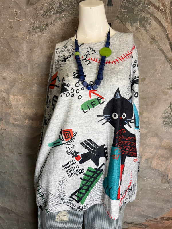 T1772SE Grey Soft Knit Sweater-Agent Bootsie