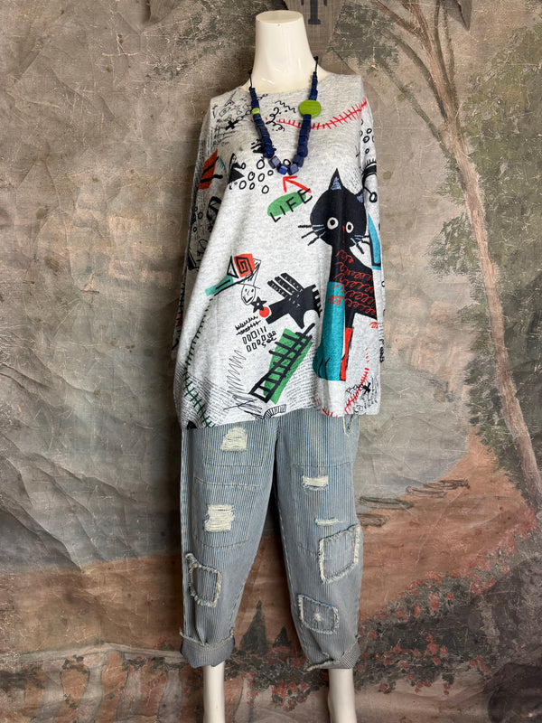 T1772SE Grey Soft Knit Sweater-Agent Bootsie