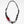 Load image into Gallery viewer, S25 Amara Necklace-Black/Red
