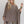 Load image into Gallery viewer, Woman wearing oversized brown ribbed knit tunic top with wide sleeves paired with leopard print wide-leg pants - 2
