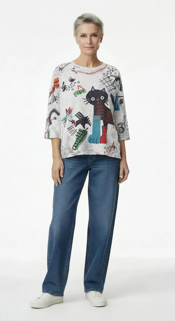 T1772SE Grey Soft Knit Sweater-Agent Bootsie