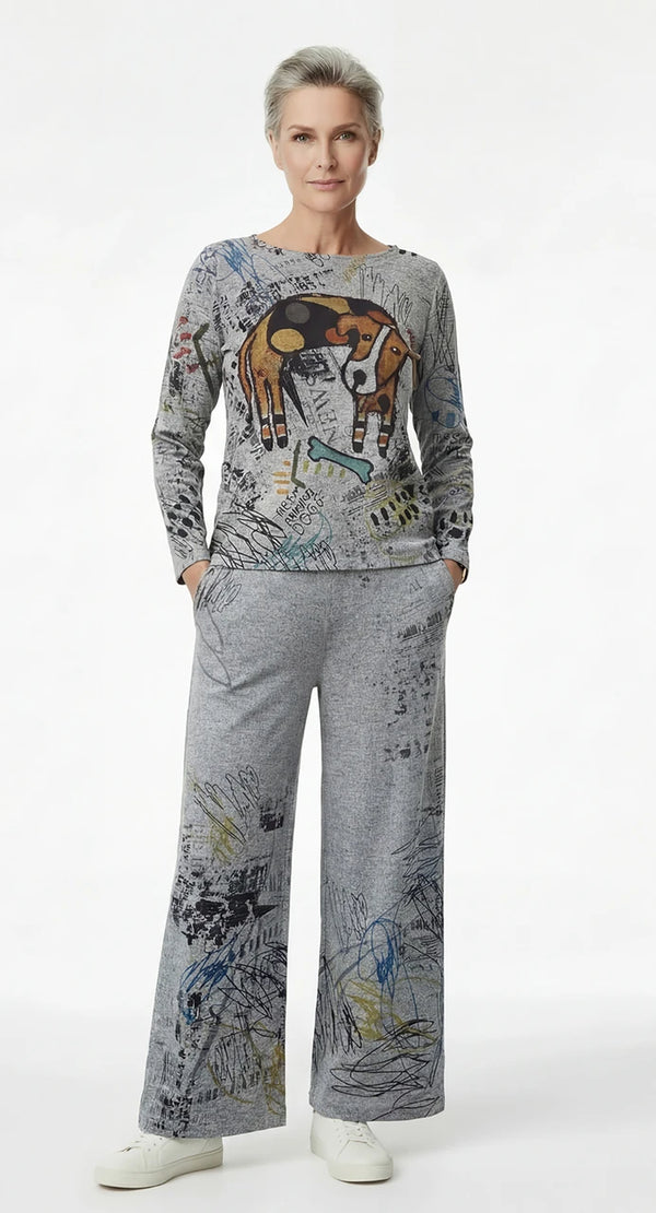B26T Wide Leg Palazzo Pants