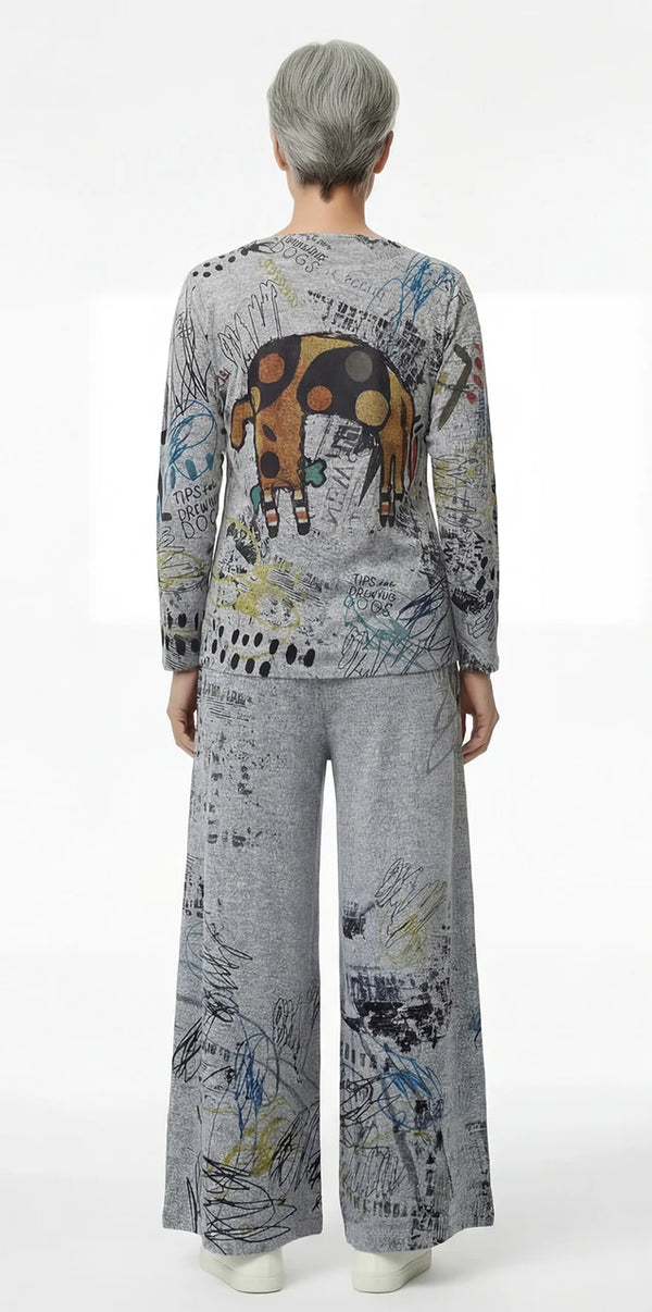 B26T Wide Leg Palazzo Pants