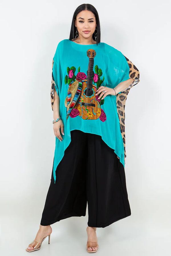 VC187 Guitar & Cactus 2Way Top