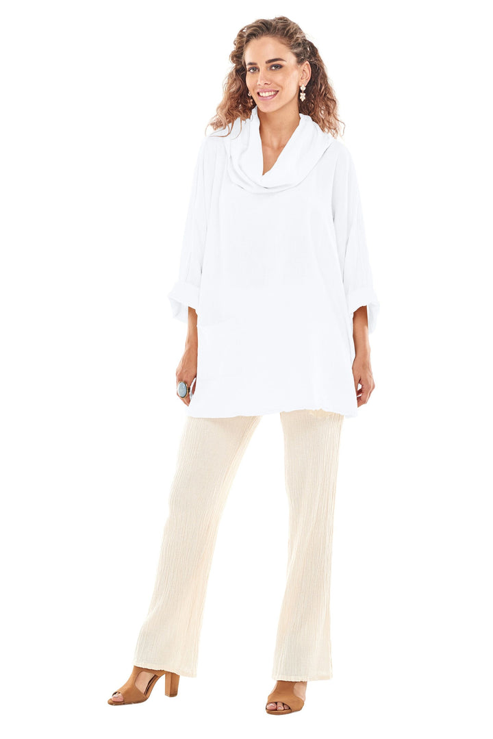 Women's  Cotton Gauze Cloud Pant in Azul Blue by Oh My Gauze! main image 0