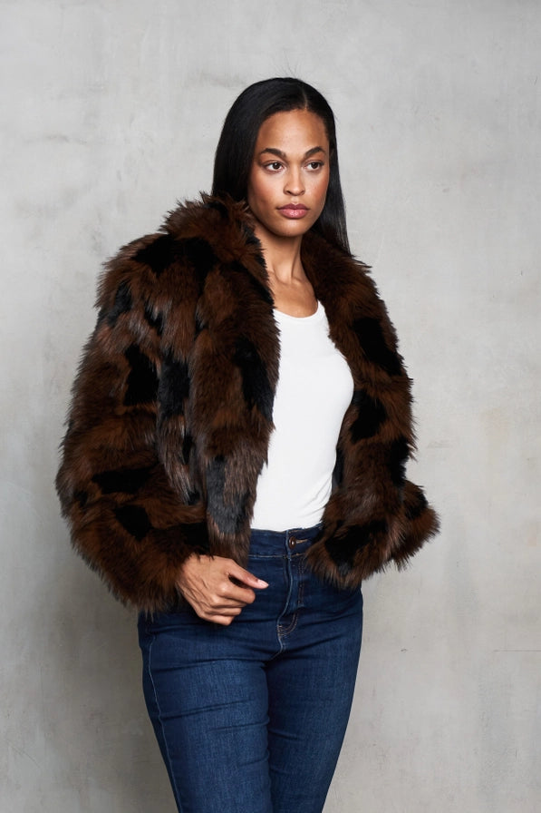 5764 Faux Fur Mink Short Coat
