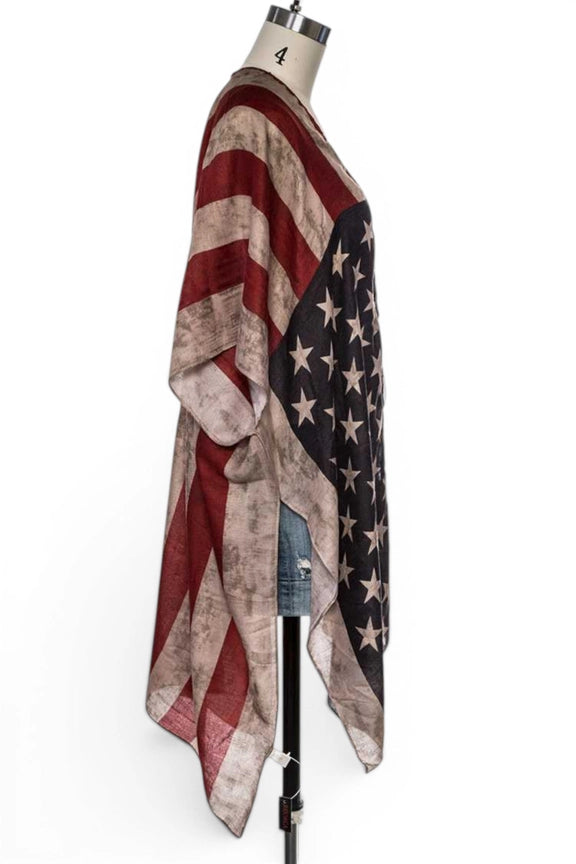 MC30 Vintage USA Flag Kimono