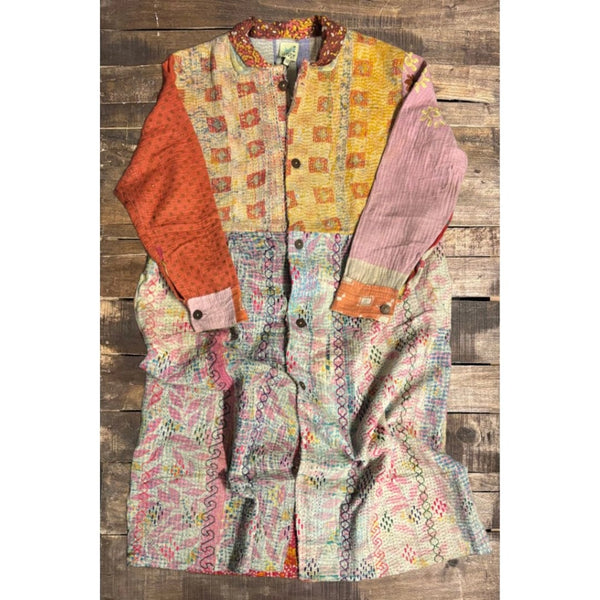 JG-183 Kantha Sunrise Coat-MIX 1