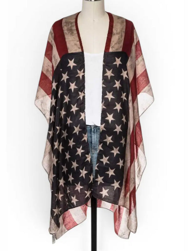 MC30 Vintage USA Flag Kimono