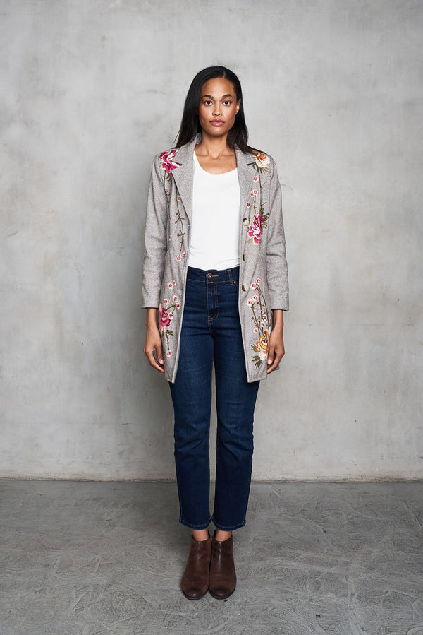 3528 Herringbone Biz Coat