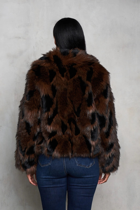 5764 Faux Fur Mink Short Coat