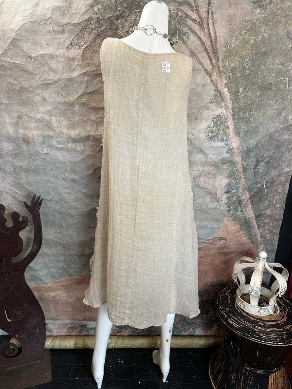 PVS718 Fringe Sleeveless Dress