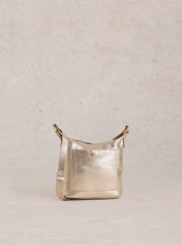 441118 Mini Leather Crossbody-Metallic