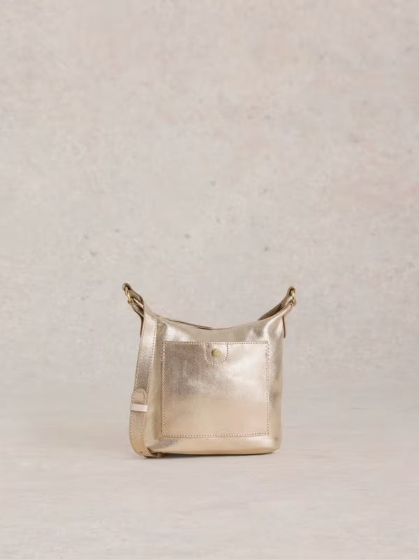 441118 Mini Leather Crossbody-Metallic