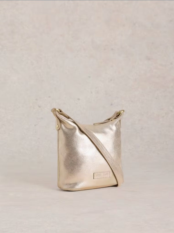 441118 Mini Leather Crossbody-Metallic