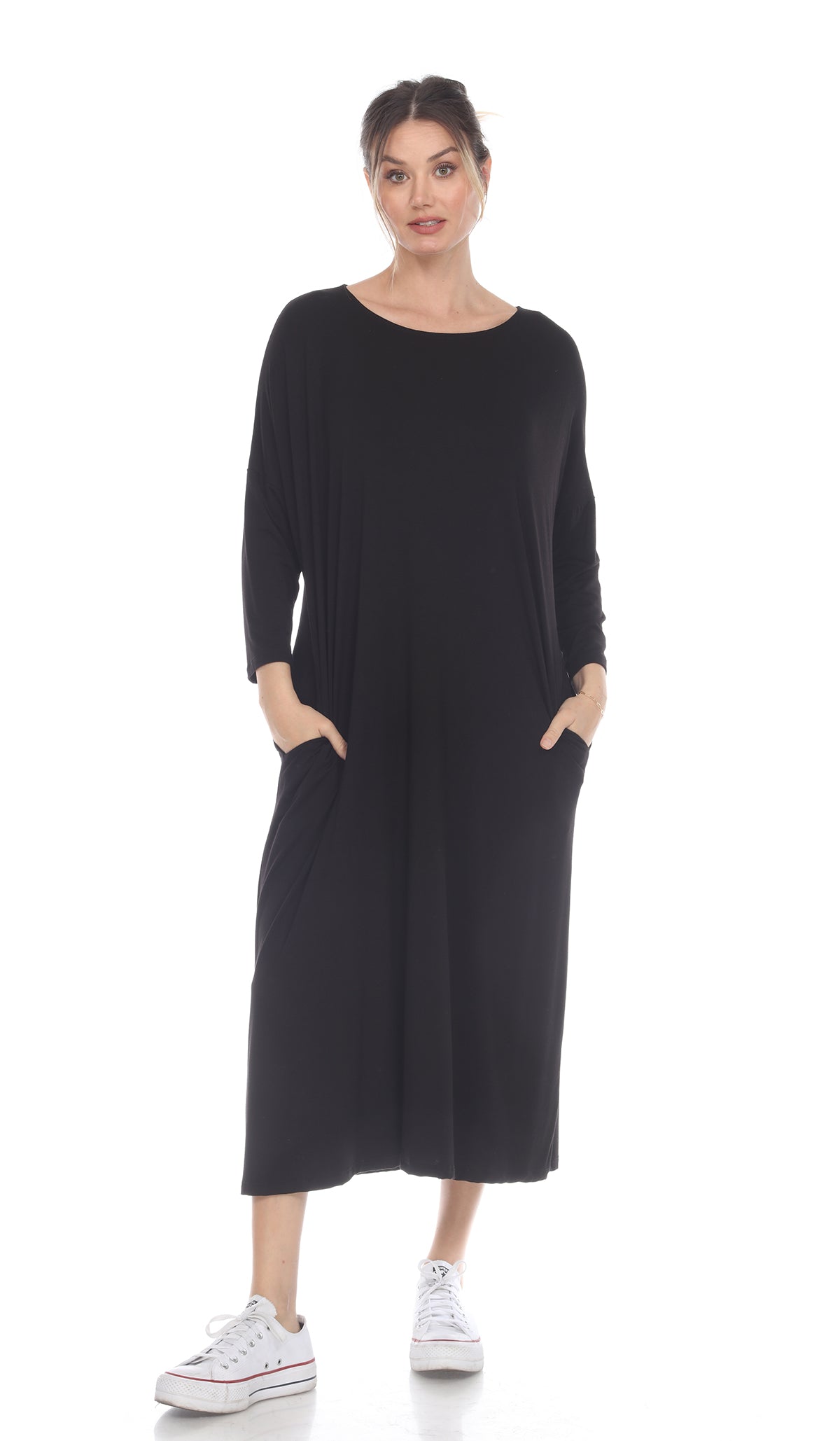 D361M 3/4 slvs Long Shift Dress – Absolutely Abigail's