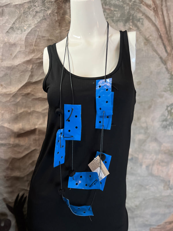 N150 Punch Cards Necklace-Blue