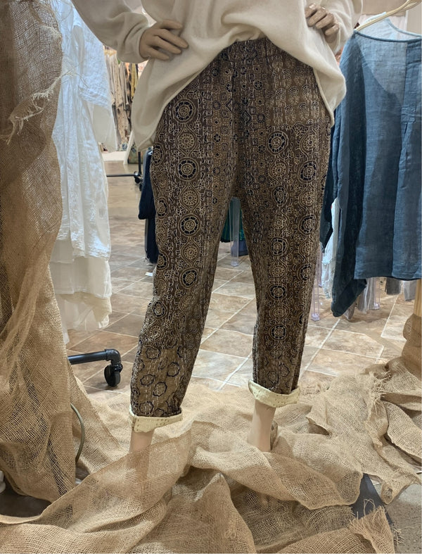 HNC302 Kantha Trousers-Brown Patch